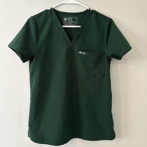 Figs British Racing Green Catarina  Scrub Top + Yola Pant